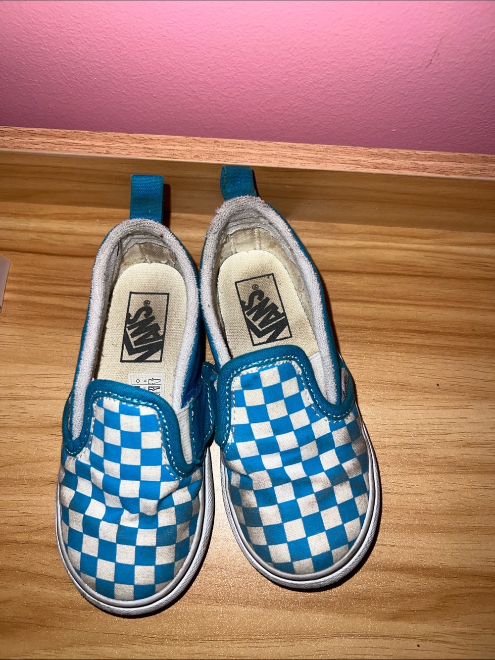 Vans Kids Slip-On Checkerboard Sneakers - Blue/White